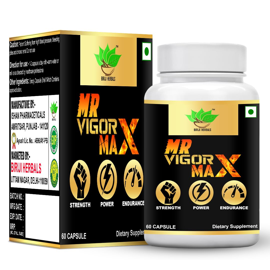 Birji Herbals Mr Vigor Max Capsule, Ayurvedic Product - 60 Capsules