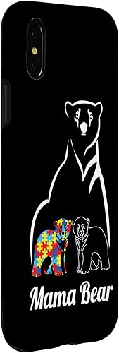 Miniatura 9 de Funda para iPhone 14 Pro Max para concientización sobre el autismo, mamá oso, mamá y niño