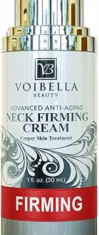 Neck Firming Cream for Sagging, Crepey Skin, Chest Wrinkles. Anti-Aging Moisturizing Lotion Helps Crepe Eraser, Turkey Neck Tightener & Decolletage Tightening. Aids Decollete, Double Chin, Face