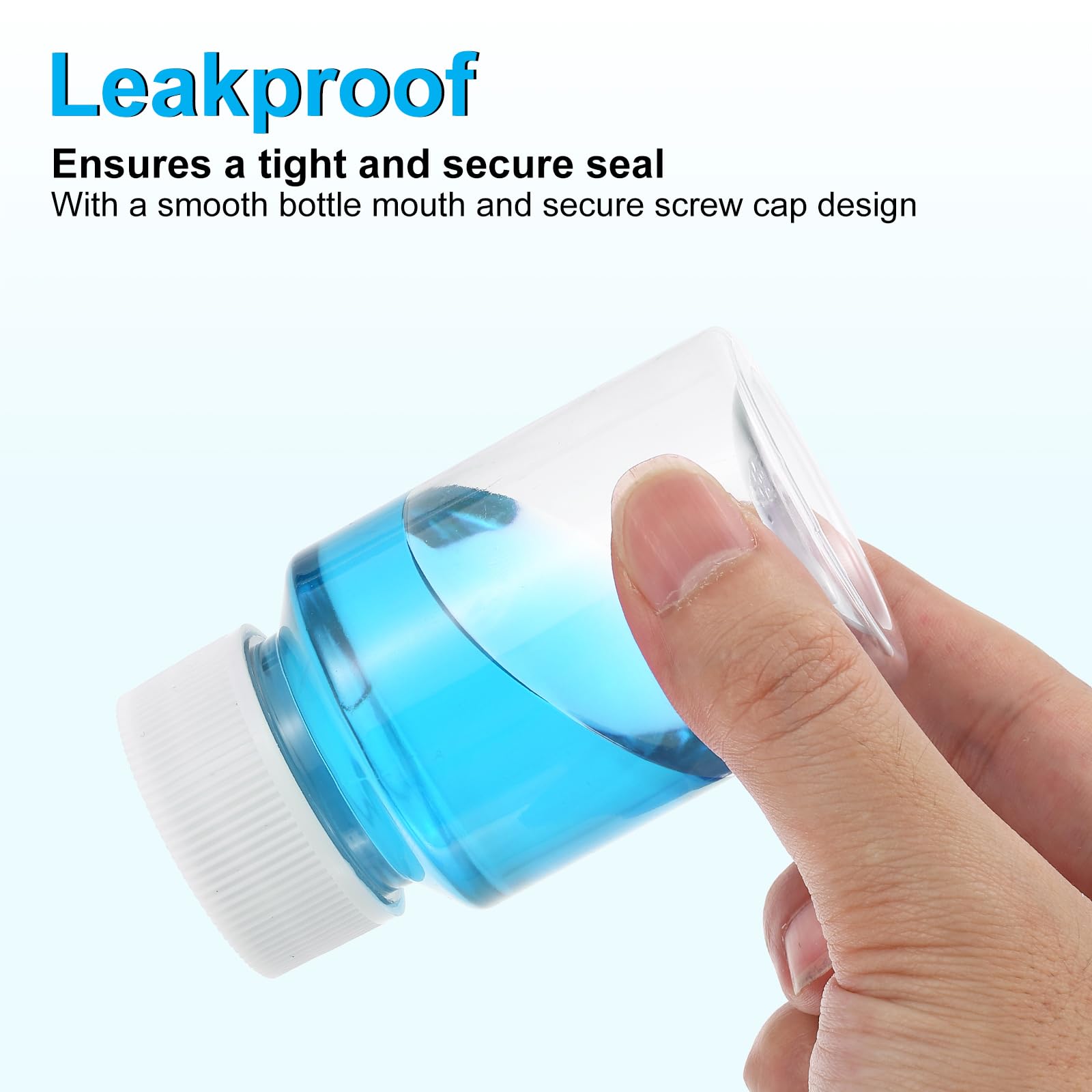 PATIKIL 20 Botellas de Reactivo de 500ml Botellas de Boca Ancha de PET con Tapa de Rosca para Almacenamiento de Muestras Líquidas Y Sólidas En Laboratorio Sellado Transparente