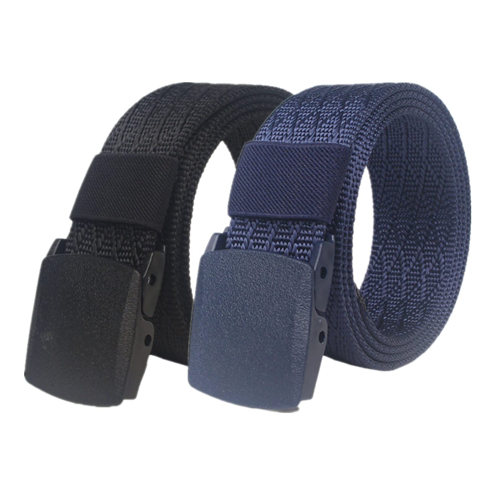 Cinturón de nailon Cinturón táctico ajustable de liberación rápida for hombre, paquete de 2 cinturones de nailon, cinturón táctico for hombre, cinturón tejido militar transpirable, cinturón for exteri