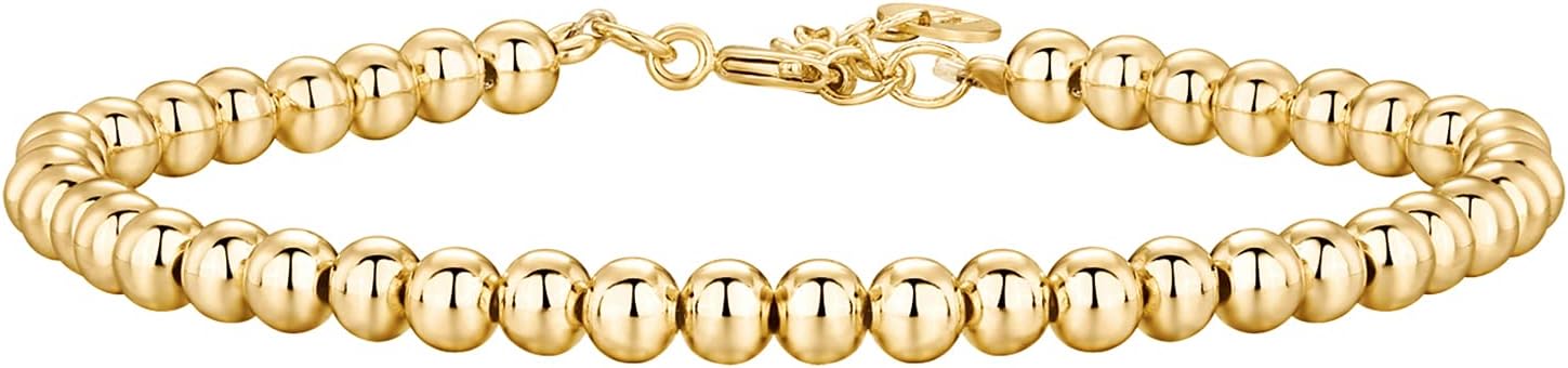 PAVOI 14K Gold Plated Pearl Bracelet | Women's Ball Bracelet | Plated Gold Bracelet for Women
