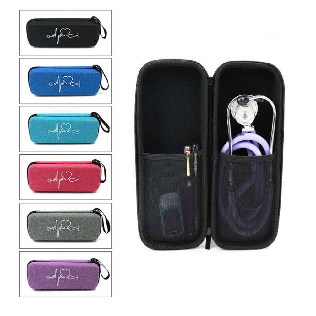 HEALLILY Estuche para Estetoscopio Portátil Resistente a Golpes con Compartimentos Múltiples Compatible con Litø Caja De Almacenamiento Compacta con Bolsillo para Accesorios Médicos