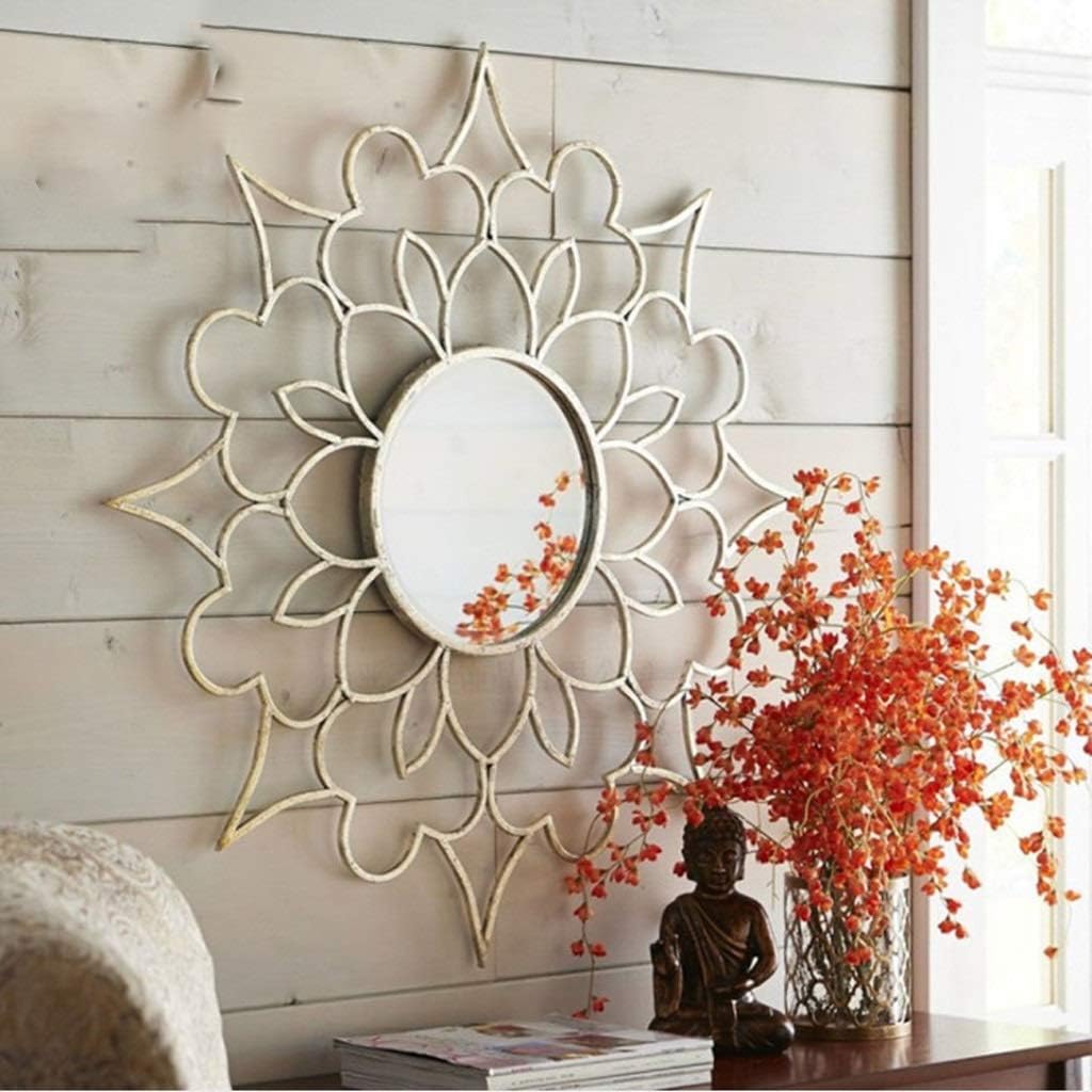 Iron Makeup Wall Hanging Decorative Creative Metal Frame Round Hanging Bedroom Living Room Corridor