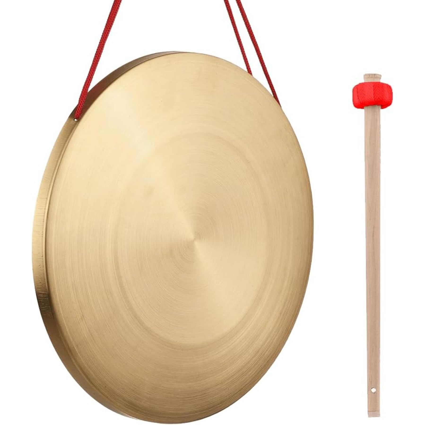 Cappello per Gong Fatto a Mano, Adatto per Opera, Strumenti a percussione e Uso Quotidiano (Gong e Martello per Gong),50CM
