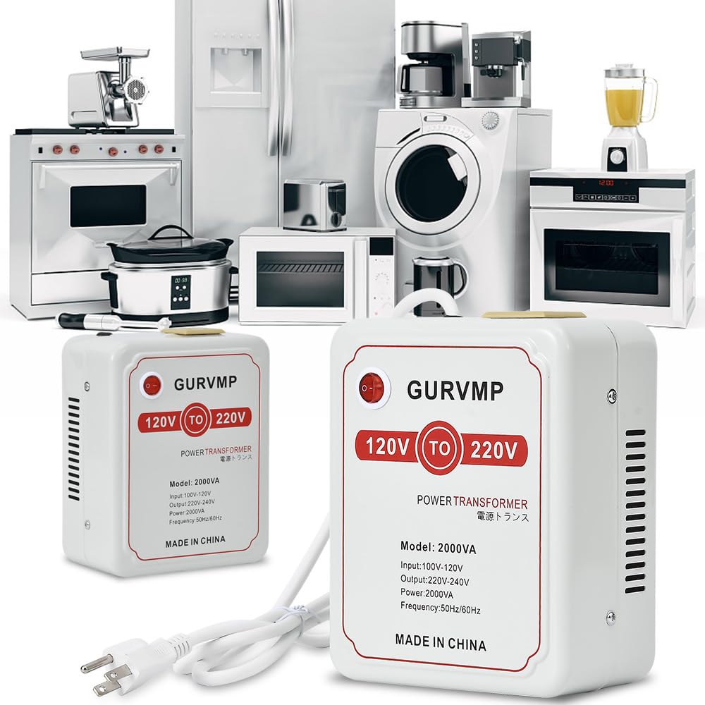 110v/120V to 220v Step up Converter watts with 220V Output for Using and China Appliance in Europe Quantity (2000w)