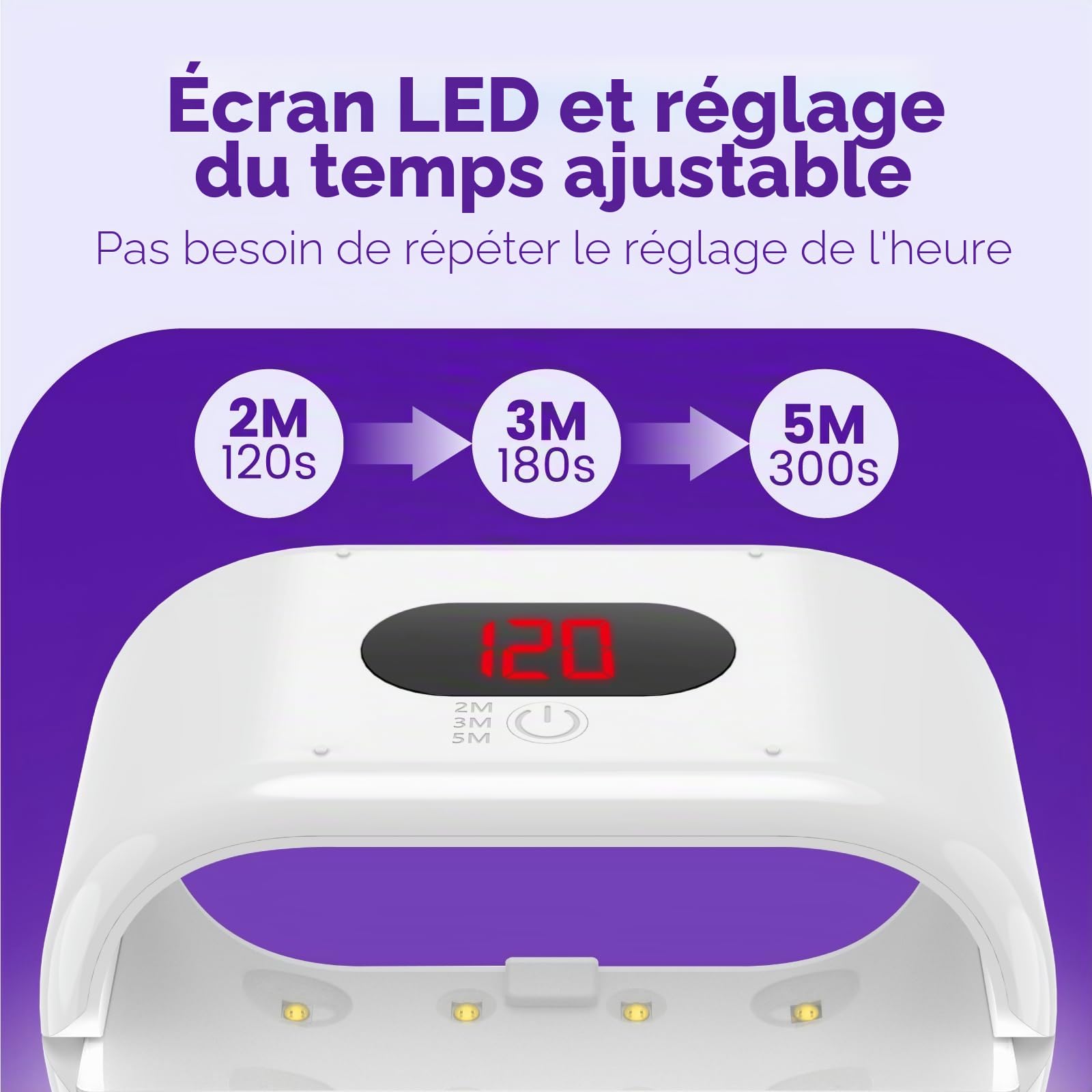ISTOYO Lampe UV à Deux Faces pour Résine, Avec Affichage Numérique, Réglage de Temps Long (2m, 3m, 5m), Split Usagable, pour Durcissement et Moules