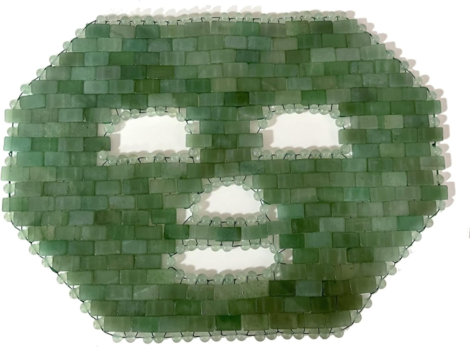 Jade Face Mask Natural Crystal Facial Mask Jade Ice Sleeping Mask Beauty Skincare Massage Tool for Face to Promote Relaxation and Stress Relief Rose Quartz Gifts (Color : Aventurine Jade)