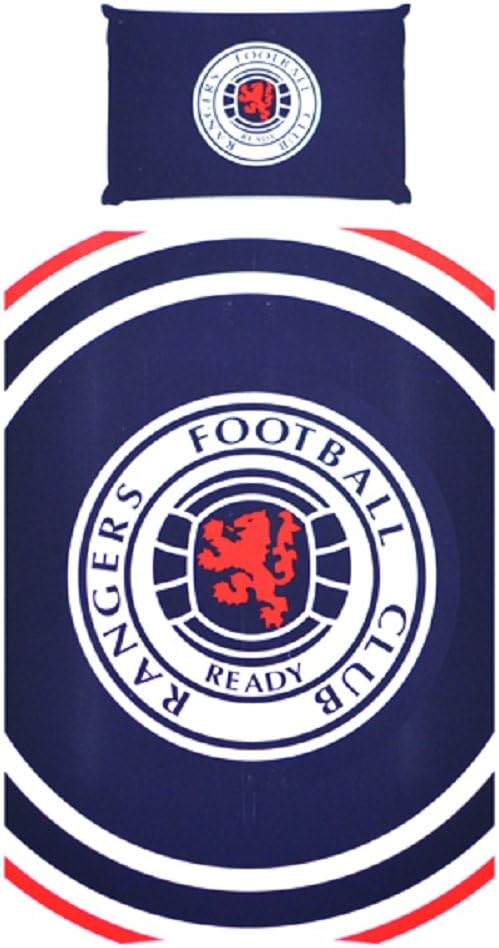  Official Rangers FC 'Pulse' Reversible Single Duvet Quilt Cover Set 