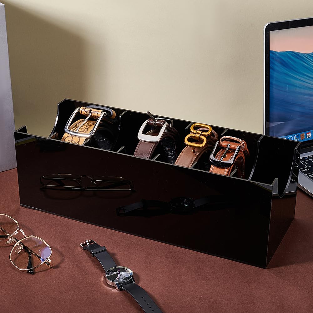 Range Montre PH PandaHall 4 Layers Boîte à Ceinture Présentoir Empilable étagère Rangement Ceinture 4 Niveaux