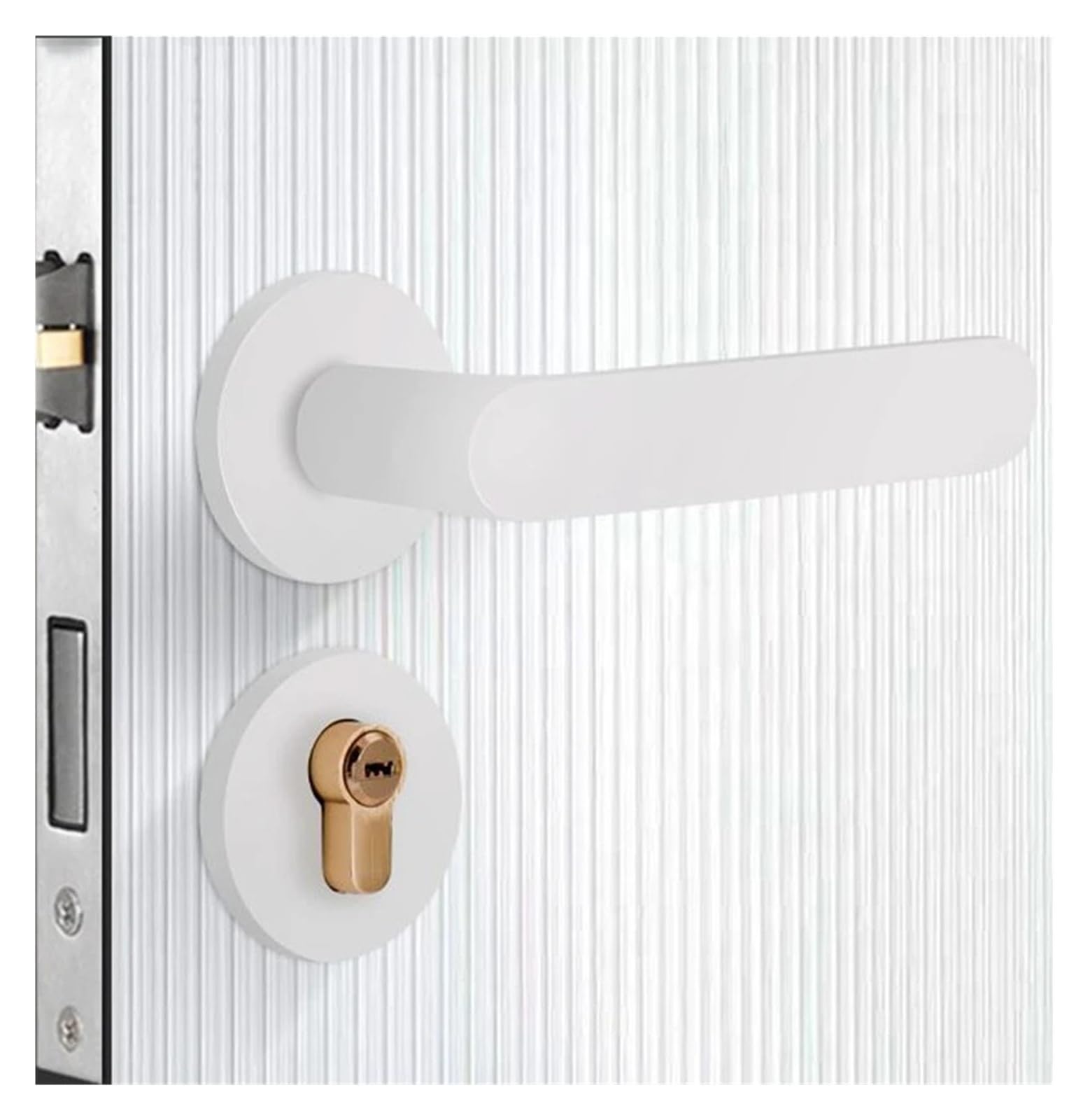 BSAXITHZB Color Silent Split Door Lock Mechanical(White)