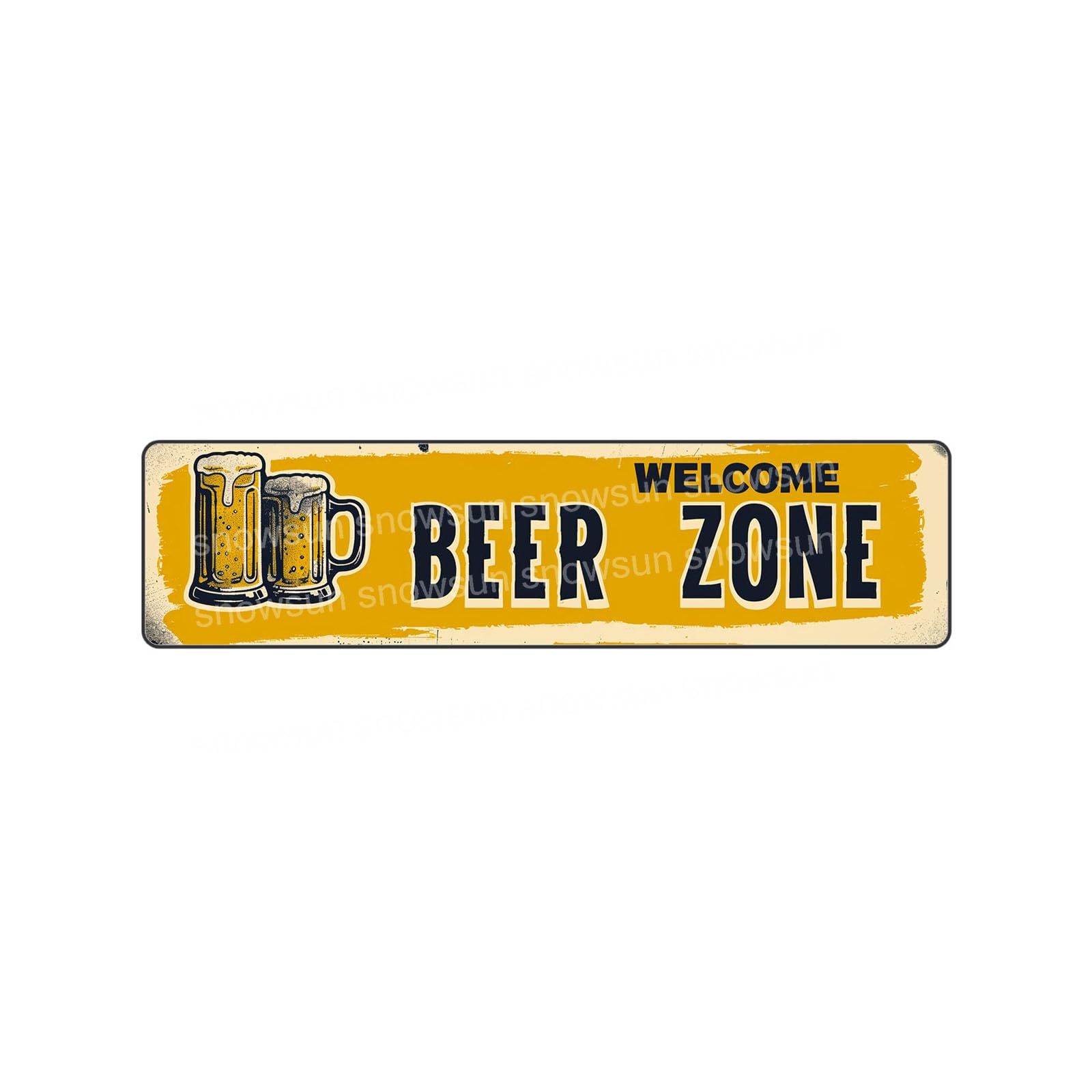 Welcome Beer Zone Vintage Metal Signs Retro Tin Sign For Home Bar Office Outdoor Garden Wall Decor 4x16 Inch