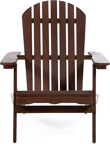 Miniatura 3 de Elk - Silla Adirondack de madera de eucalipto para patio al aire libre de 34 pulgadas de ancho para patio al aire libre, terraza, playa, jardín,