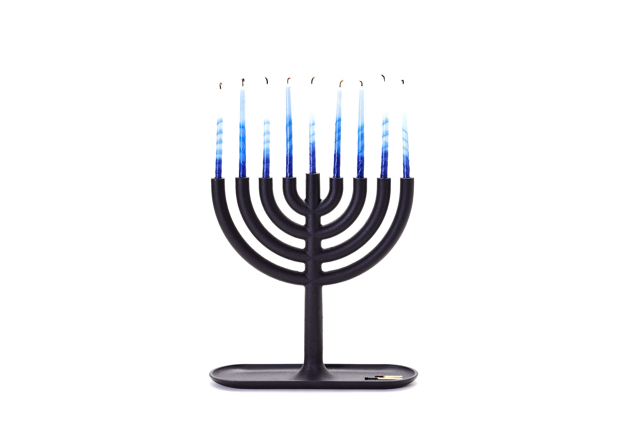 Areaware Menorah Wax Dripping Tray, Black