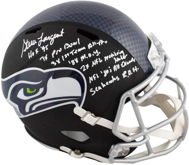 Steve Largent Autographed Seahawks Flat 