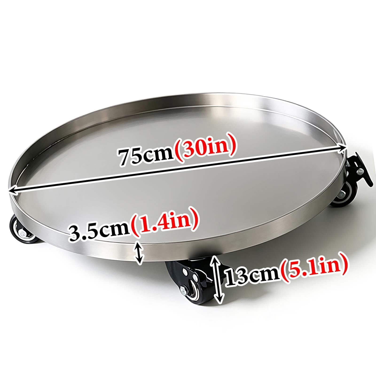 Vaschetta Condensa Condizionatore Universale in Acciaio Inox 304 con Ruote