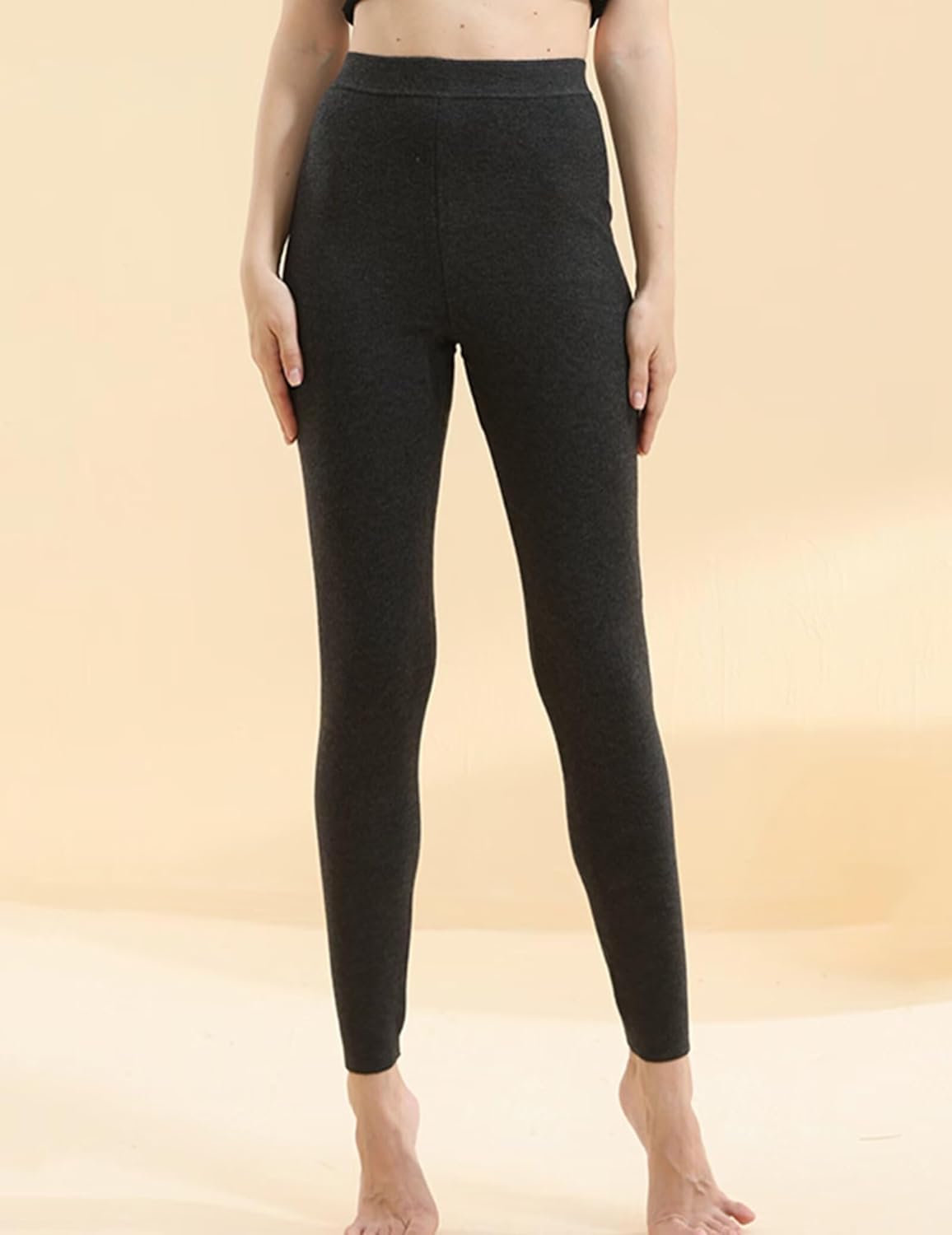 Thermal Bottoms for Women Leggings – 100% Pure Cashmere Soft Warm High-Waisted Long Johns for Skiing,Hiking,Running