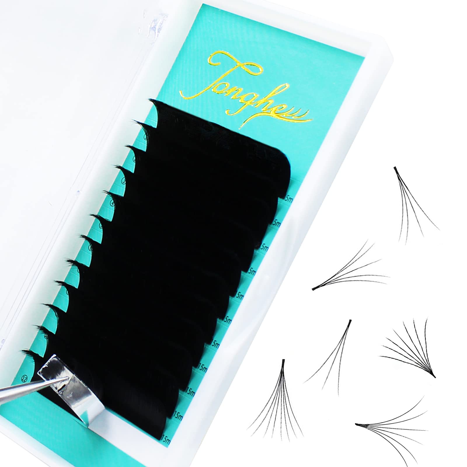 Easy Fan volume Eyelash Extensions ๏ผC-0.05-10mm) Mega Volume Eyelash Mix 2D 3D 4D 5D 6D 7D 10D Self Easy Fanning Blooming Lash Rapid Blooming Eyelashes for Premium Beauty Salon&Spa