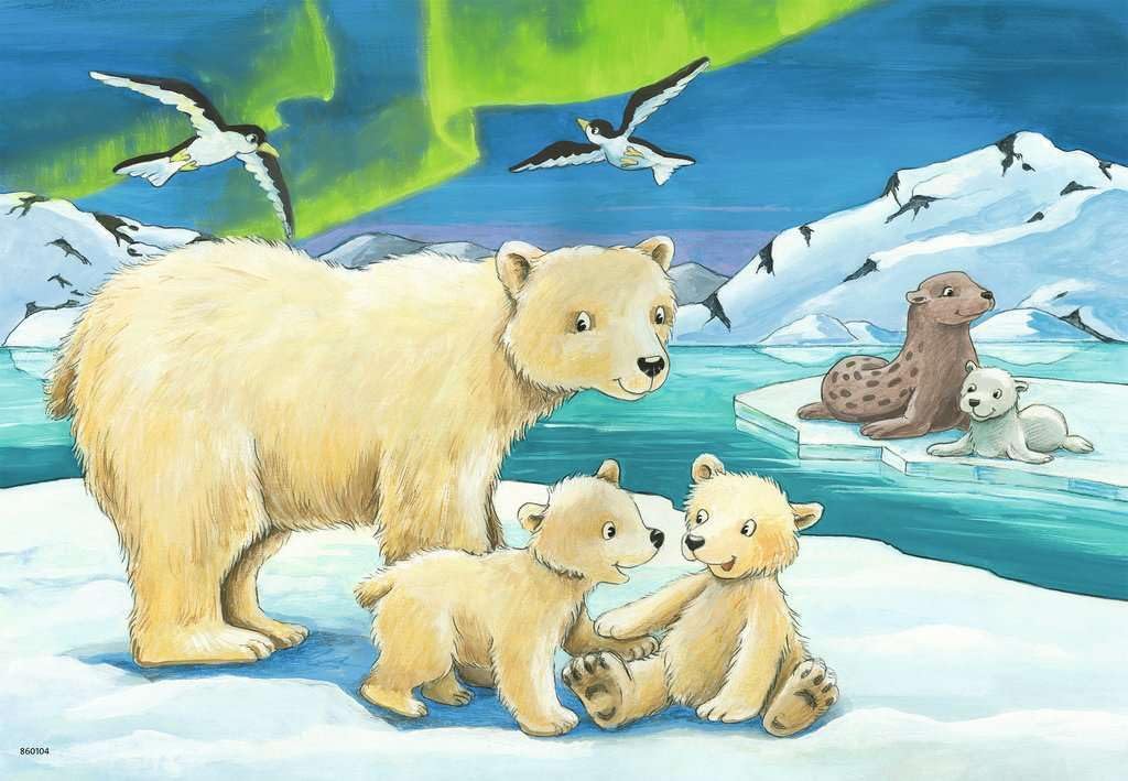 Ravensburger Puzzle 2 x 12 pcs Animals of The World 05095 2 Different Puzzle for Kids