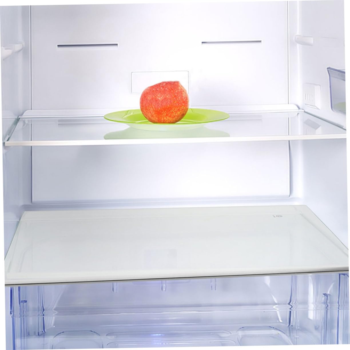 Angoily Ripiano Accessorio Versatile per Organizzare Frigo e Congelatore 33x30cm in Vetro Temperato per Frigorifero Divisorio Pratico e Facile da Pulire