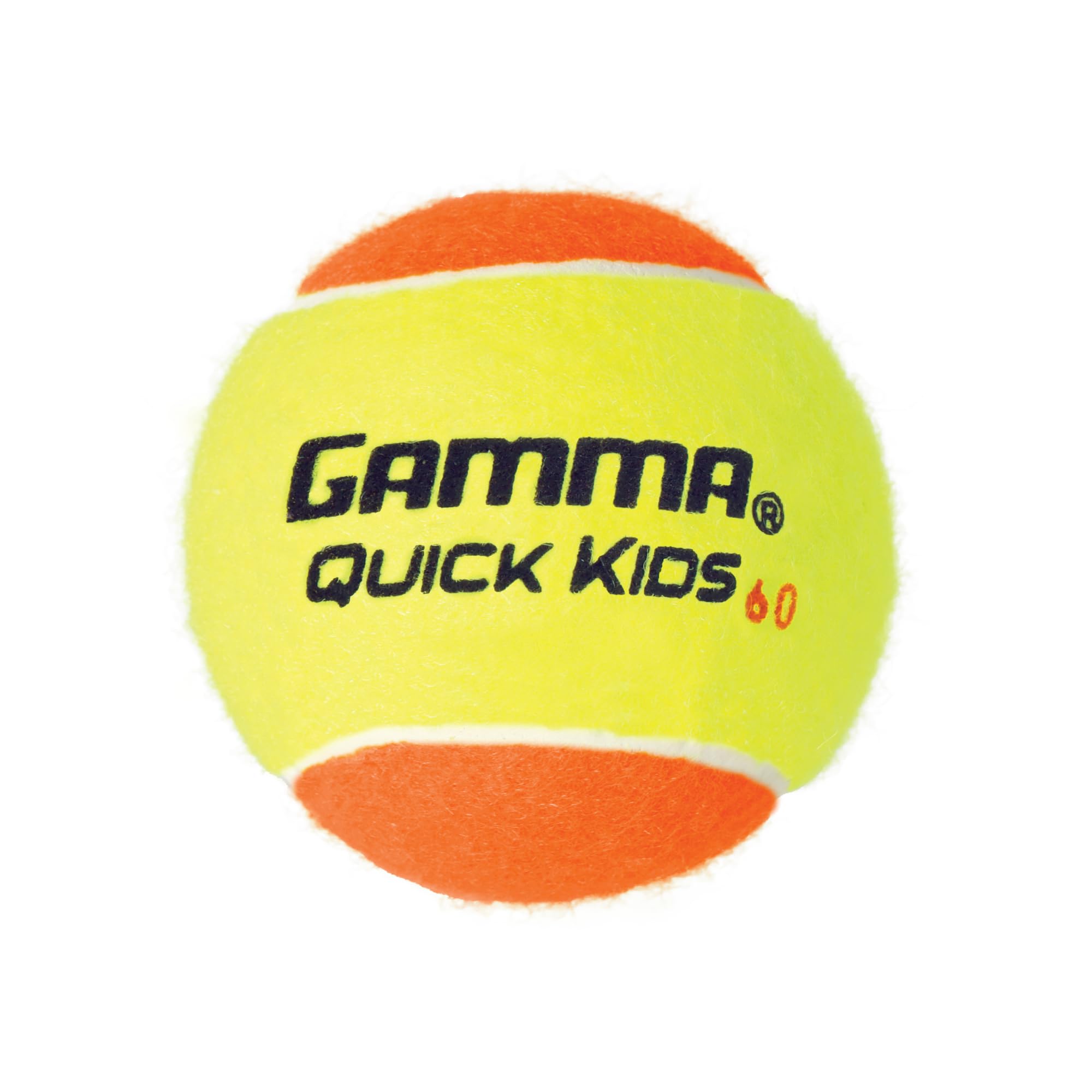 Gamma Quick Kids 60 Training Tennis Balls for Kids & Beginners, Low-Compression Core Reduces Speed & Bounce, Great for Tennis Practice, USTA & ITF Approved for 10 & Under Tournaments, Bag of 12