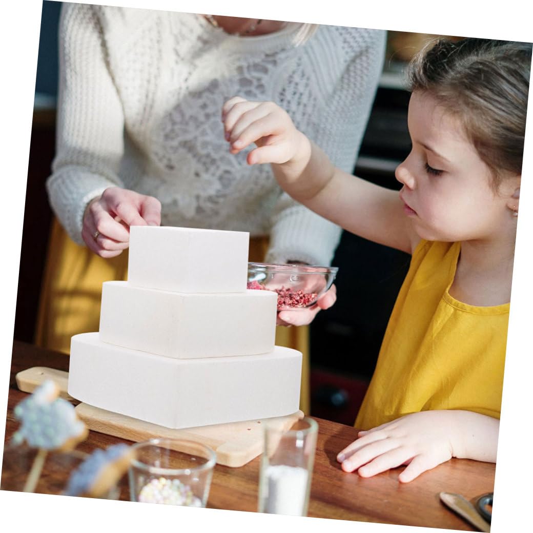 jojofuny 2 Pièces Modèle de Gâteau Cœur Mousse Forme Cœur Accessoire de Fête et Entraînement Pâtisserie Décoration Mariage Réutilisable Hauteur