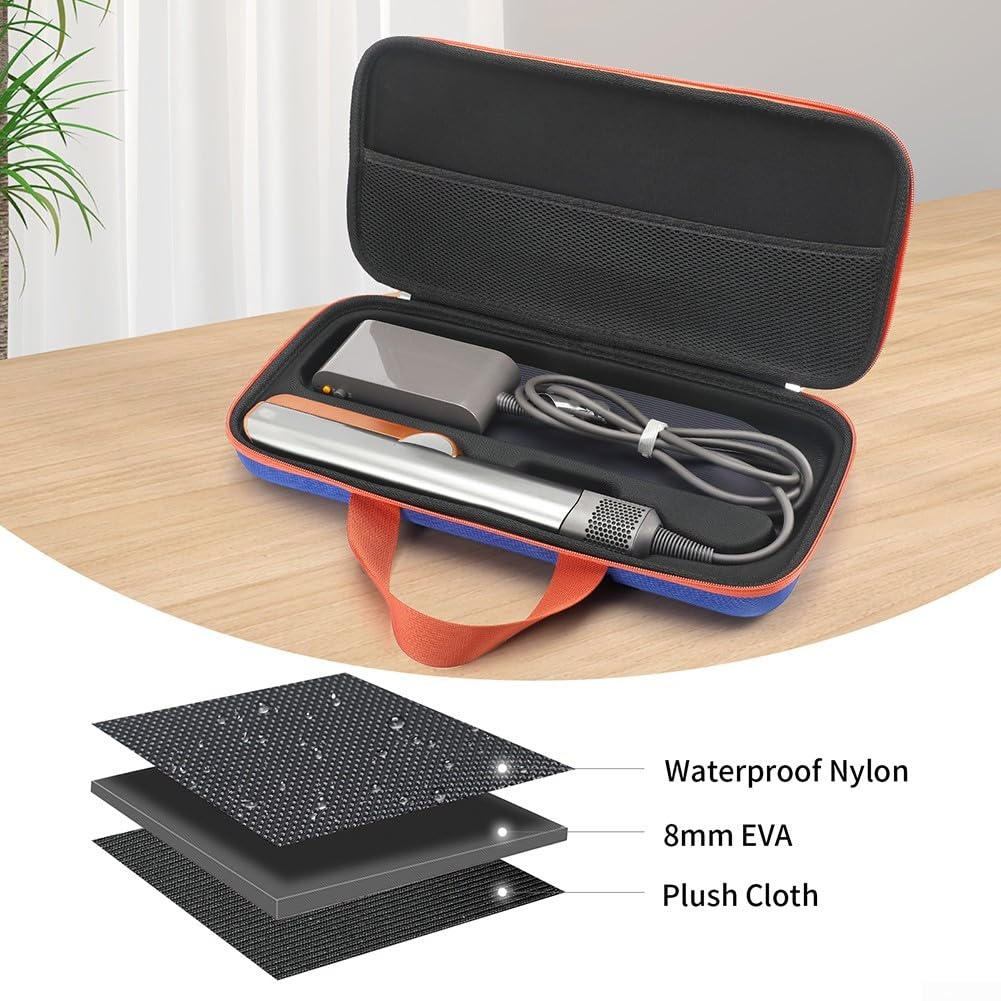 Custodia portatile in EVA per piastra per capelli Airstrait HT01, scatola rigida da viaggio con tasca interna in rete per accessori, per riporre in casa organizzata e trasporto sicuro (grigio)