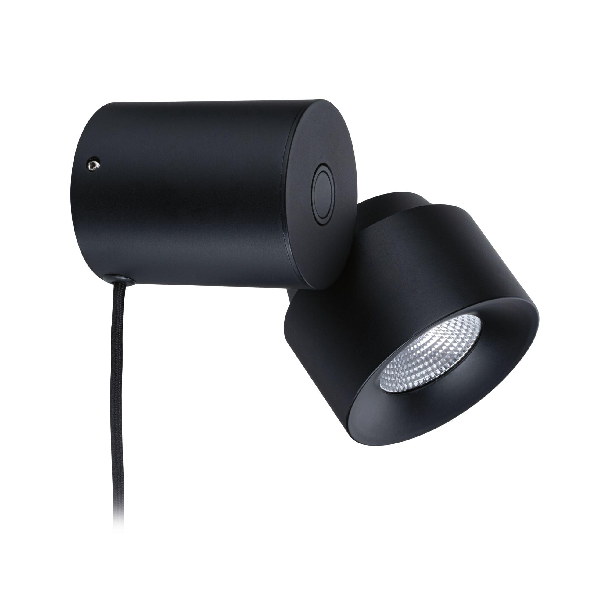 Paulmann 79776 LED Tischleuchte Puric Pane 3-Step-Dim incl. 1x3 Watt dimmbar Tischlampe Schwarz Metall, Kunststoff 2700 K
