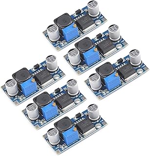 Queta 6 Pieces LM2596s DC to DC Buck Converter Step Down Voltage Regulator Power Module 3.2-40V to 1.25-35V 3A High Efficiency DC Voltage Stabilizer Volt Transformer LM2596 DC-DC Buck Converter