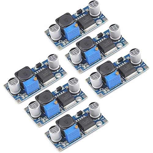 Queta 6 Pieces LM2596s DC to DC Buck Converter Step Down Voltage Regulator Power Module 3.2-40V to 1.25-35V 3A High Efficiency DC Voltage Stabilizer Volt Transformer LM2596 DC-DC Buck Converter
