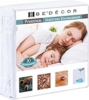 Vista 6 de Bedecor Funda Protectora de Colchón King con Cremallera para Colchón de 7"-9" de Profundidad, Completamente Encapsulada a Prueba de Líquidos