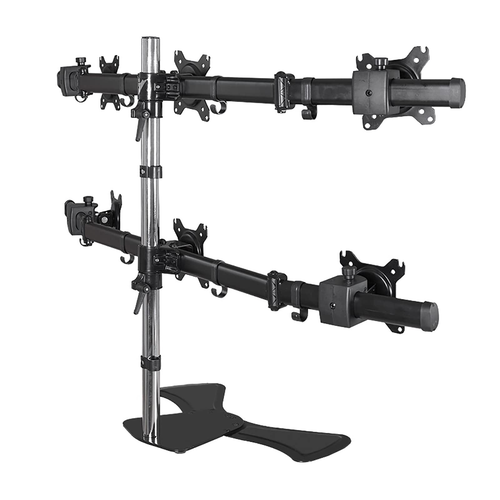 asdchZen 6 Monitor Mount Desk Stand,Heavy Duty Height Adjustable Monitor Stand With Metal Base,Fits Monitors Up To 27 Inch,Holds 6 Screens