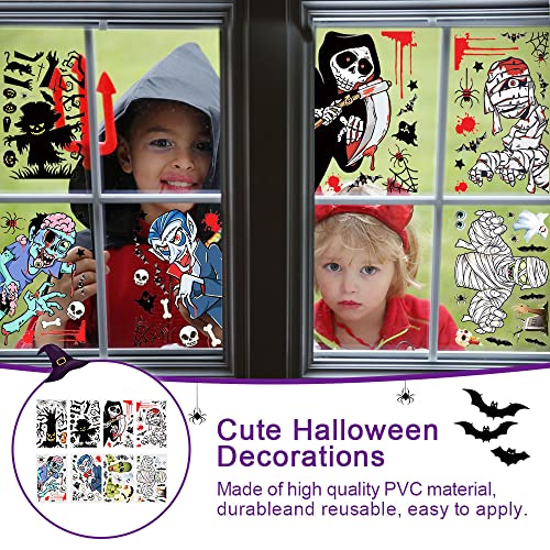 DURANTEY 8 Fogli Adesivi per Finestre di Halloween...