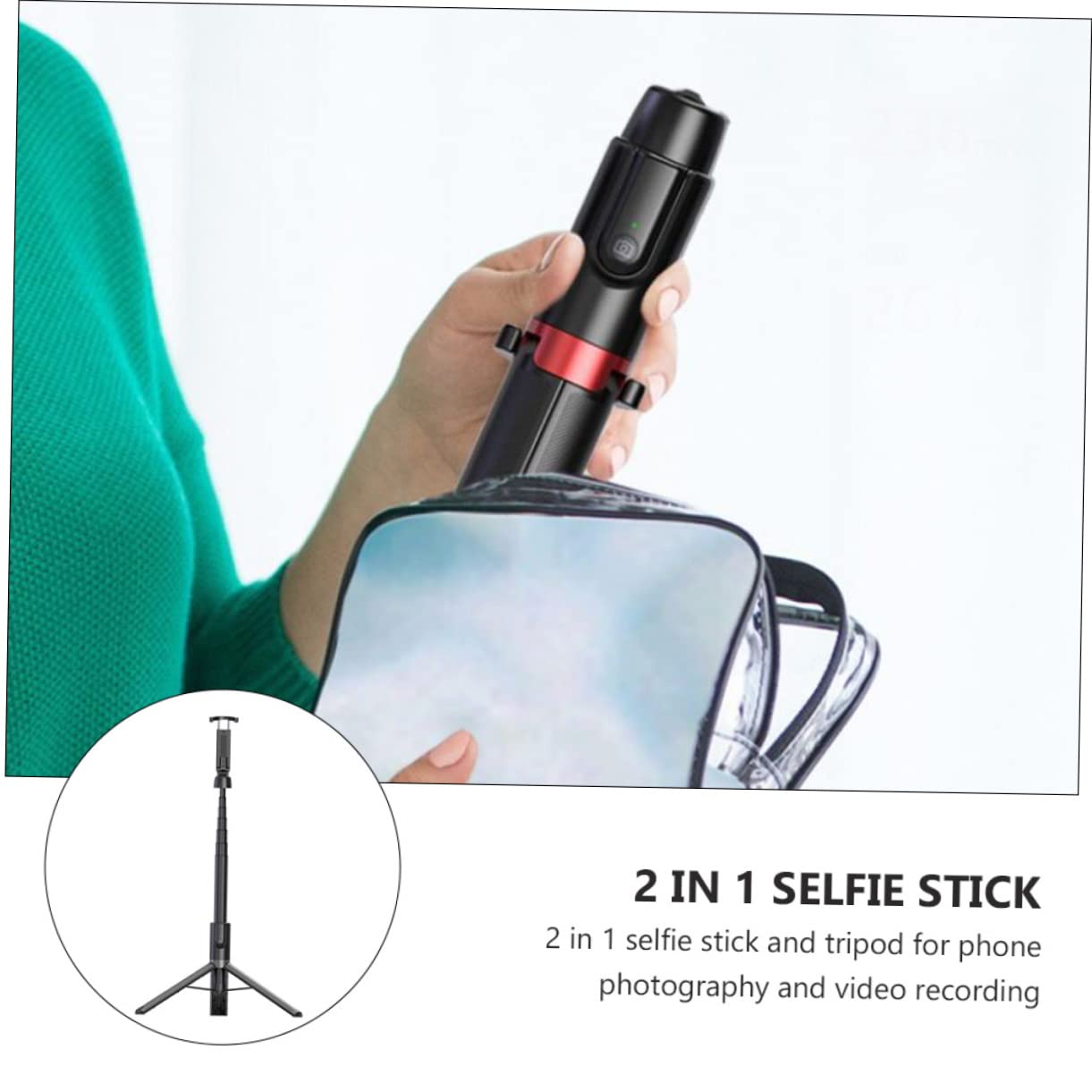 NUOBESTY Teléfono con Selfie Stick Soporte Móvil Flexible para Transmisiones Rotación Extraíble para Grabación de Videos y Videollamadas