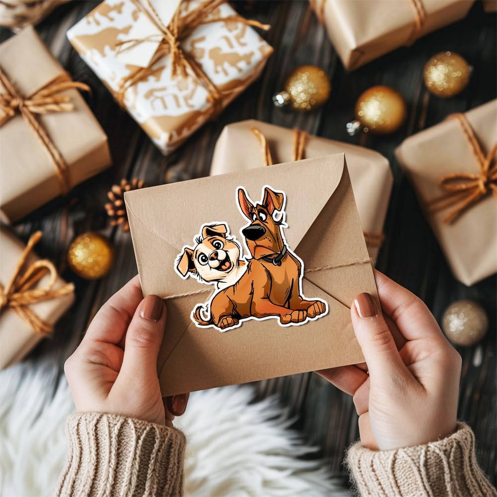 GLOBLELAND Cartoon Dog Clear Stamps for Cards Making Birthday Themed Dog Clear Stamp Seals 5.83x8.27 inch Transparent Stamp for DIY Scrapbooking Photo Album Journal Home Decoration