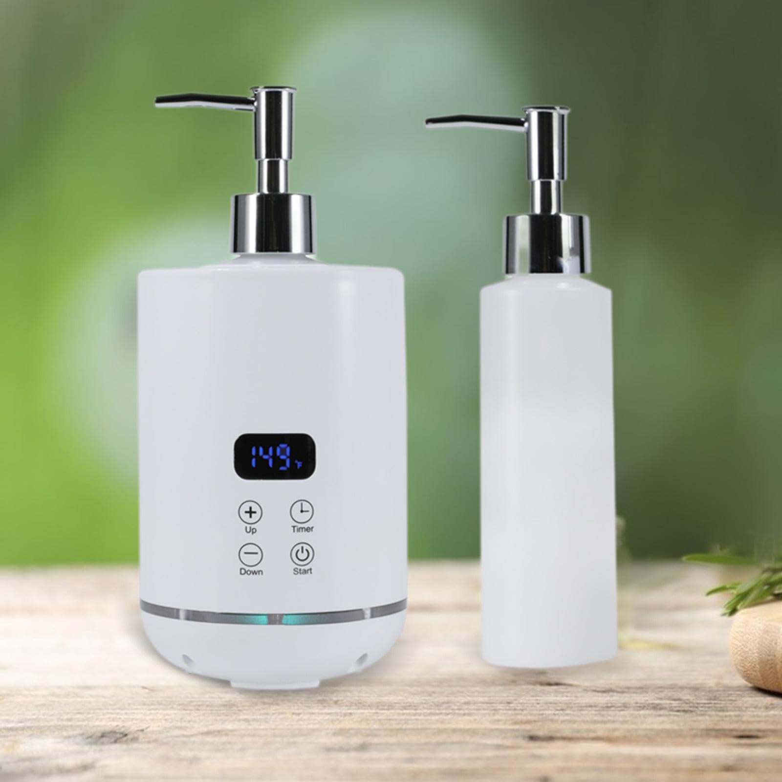 Sharplace Scalda Olio per Massaggi Con Erogatore per Bottiglia Di Olio, Scaldabiberon per Riscaldare Oli O Lozioni per Massaggi, Mantenendo Calore Costante, Temperatura Regolabili Da 30-65 °c, Bianco