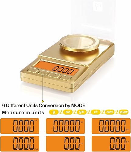 Miniatura 9 de UNIWEIGH Milligram - Escala de 000oz escala de gramos mini quilates de precisión para medicina en polvo joyas gemas recarga laboratorio báscula de