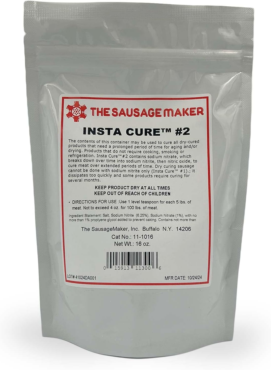 Insta Cure #2, 1 Lb Pink Curing Salt, Prague Powder, Quick Cure For Meat, Sausage, Made In USA - The Sausage Maker®