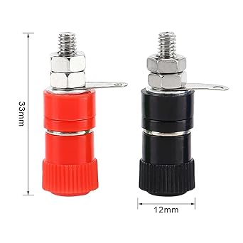 Junction Posts,20Pcs 4 mm Premium Binding Post Terminal - Banana Plug Socket Connectors, Gold Plated Banana Plug and Binding Post Terminal (5 Color)