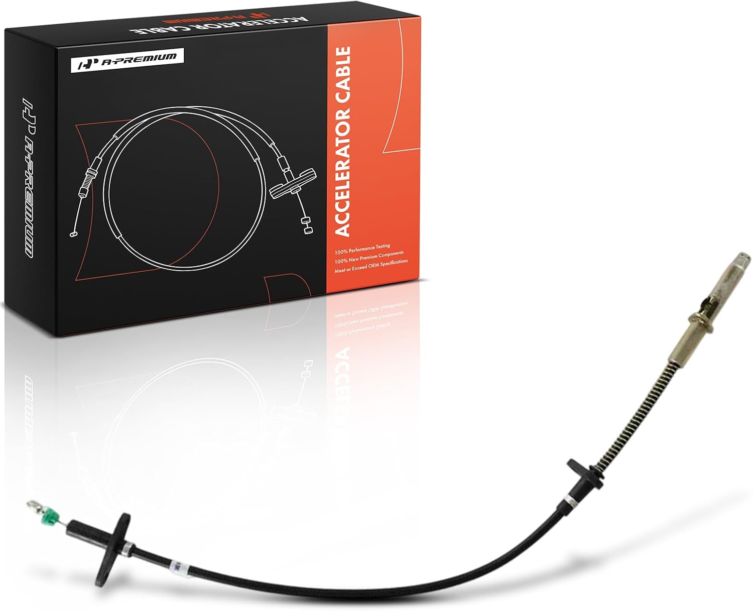 A-Premium 22.52 inch Carburetor Accelerator Cable Compatible with Ford Mustang 1979-1982, Fairmont 1978-1982, Granada 1981-1982, Pinto 1974-1980 & Mercury Bobcat 1975-1980, Capri, Cougar, Zephyr