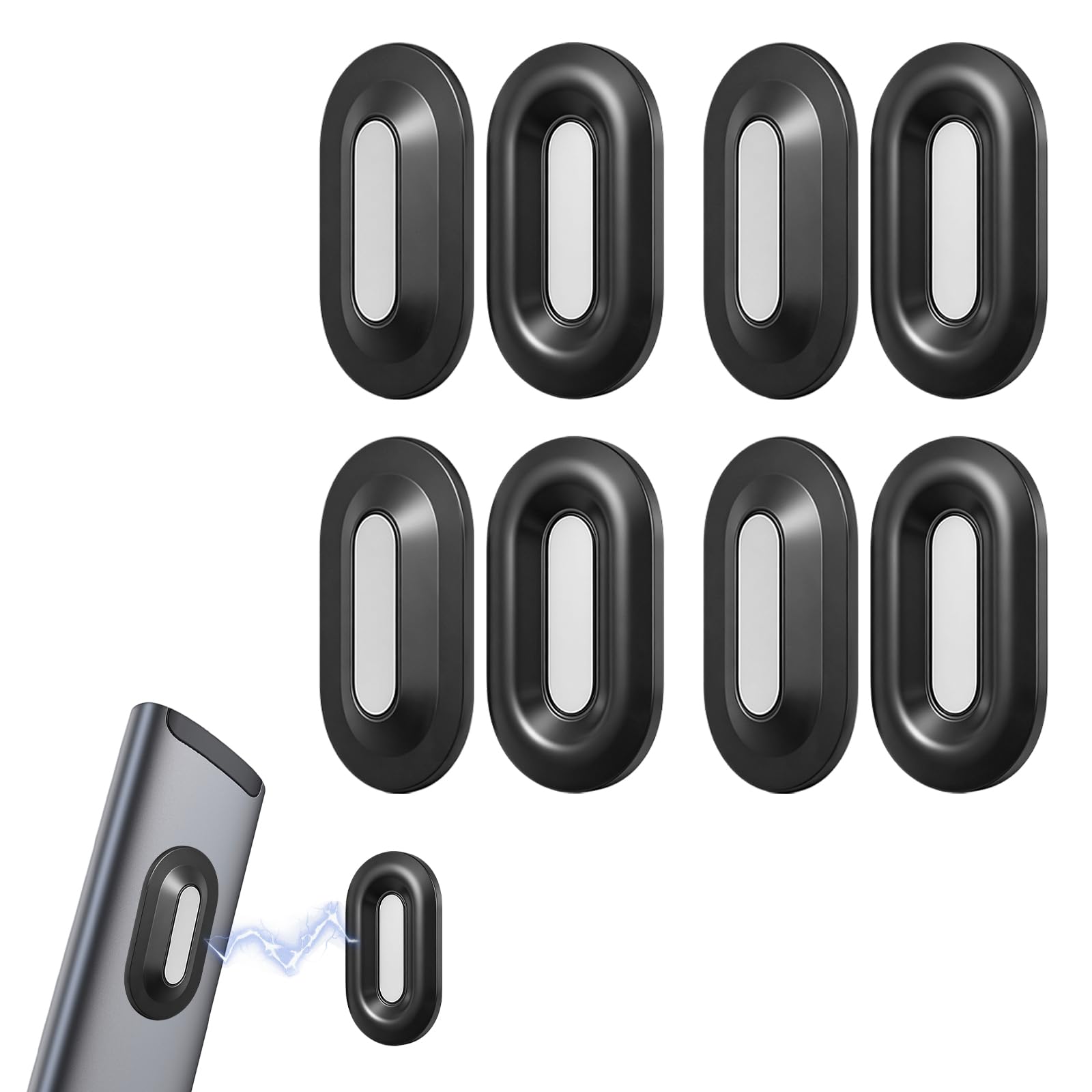 flintronic 4 Pcs Magnetic Remote Control Holder Wall Mount, No Drill Self-Adhesive Organizer, Remote Control Holder Wall Mounted, Hole Free Remoted Controls for Fan and Air Conditioner, TV Remotes