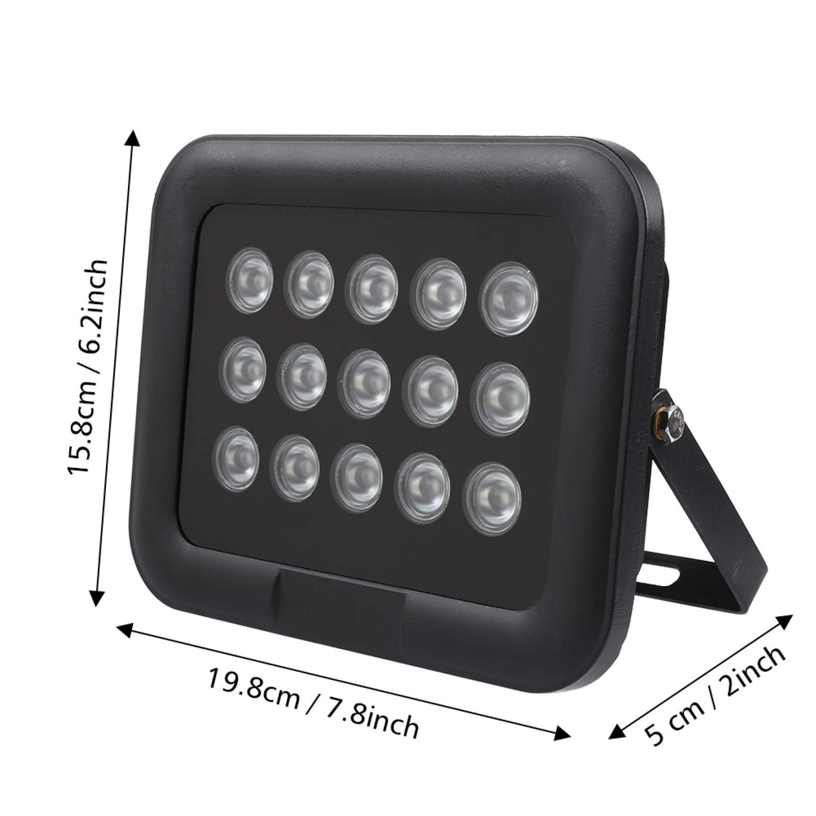 Luz LED infrarroja, iluminador infrarrojo Cámara Luz de Relleno infrarroja, DC 12V 15pcs LED Infrarrojos IR Array Light IP65 Impermeable Visión Nocturna para cámara de Seguridad