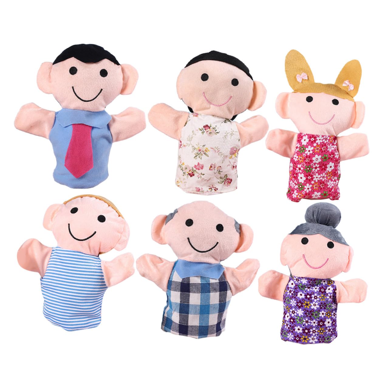 Marionetas de Mano de Juguete 6 Piezas de Felpa y PP Cotton