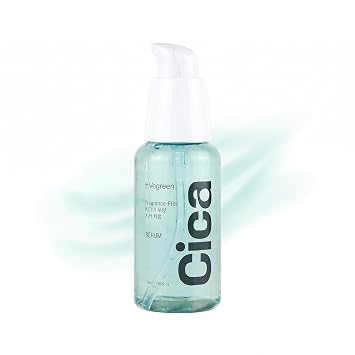VEGREEN سيروم Cica الخالي من العطور | سيروم الوجه المخصب Centella Asiatica للنساء والرجال | مرطب الوجه المصلي الخالي من الكحول | مصل مرطب لجميع أنواع البشرة 1.69 أونصة سائلة