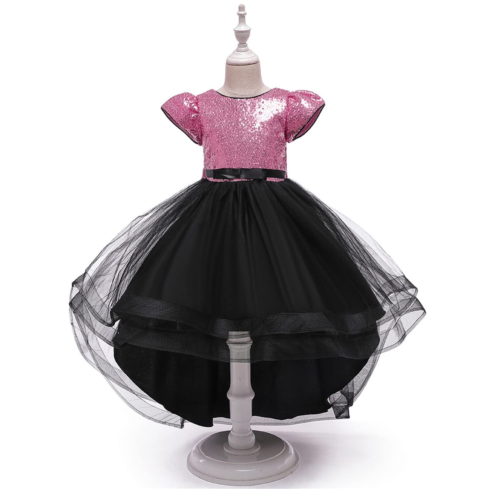 2 años niños niño bebé primavera tul lentejuelas brillo vestido para niños ropa formal lindo arco vestidos para fiesta de Navidad princesa vestido de Navidad historias de Navidad leer en voz alta