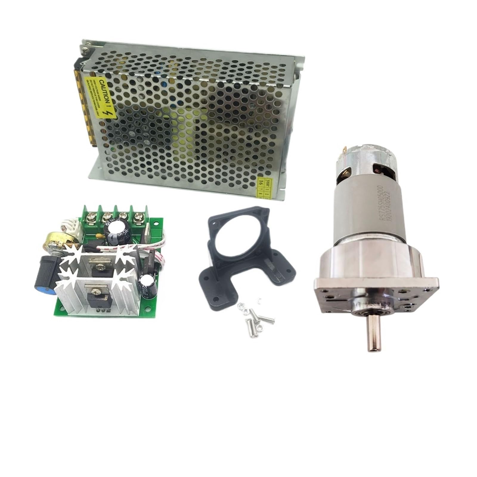 Motorreductor de CC de 80 kg/cm, gran par, 5-500 rpm, 35 W, 775, 12 V, 24 V, minimáquina eléctrica, reductor for herramientas eléctricas, personalizado.(Package A,12V 5rpm)