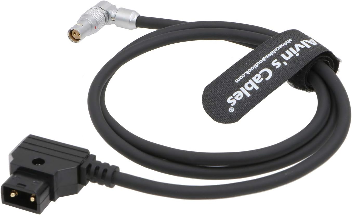 Alvin’s Cables Power Cable for RED Komodo Camera Rotatable Right Angle 2 Pin Female to D-tap L Type Cord
