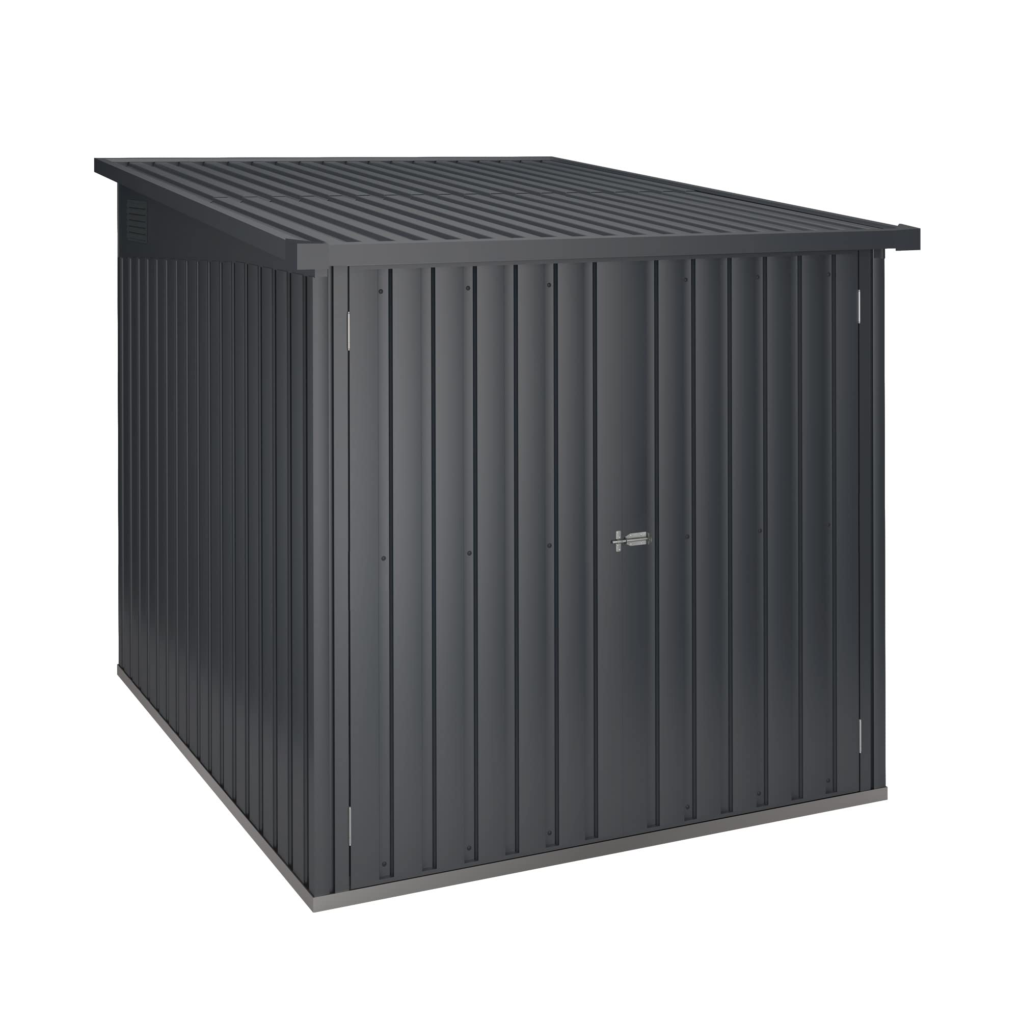 Hoggar - Armario Metálico de Bicicletas 3,2m2 Arth – Carriles Incluidos para 3 Bicis – Doble Puerta Amplia – Cierre con Pasador – Respiraderos de Ventilación – Caseta Jardín Exterior Almacenamiento