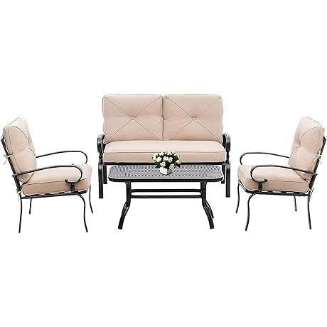 Oakmont Outdoor Metal Patio Conversation Set: Comfort and Style for Your Backyard Oasis