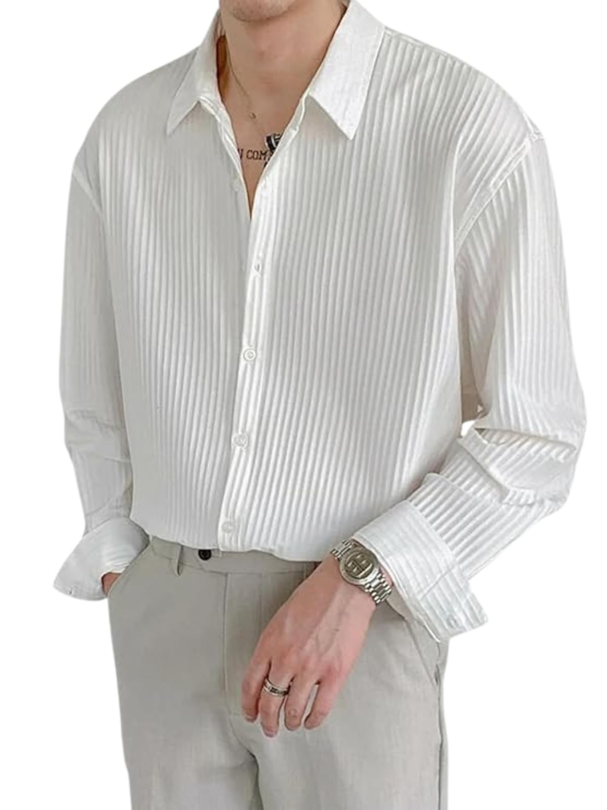 greciilooks Shirt for Men | Mens Casual Shirt | Men Stylish Shirt | Men Popcorn Shirt | Men's Regular Fit | Men Formal Shirt | Men's Solid Slim Fit-picture-37